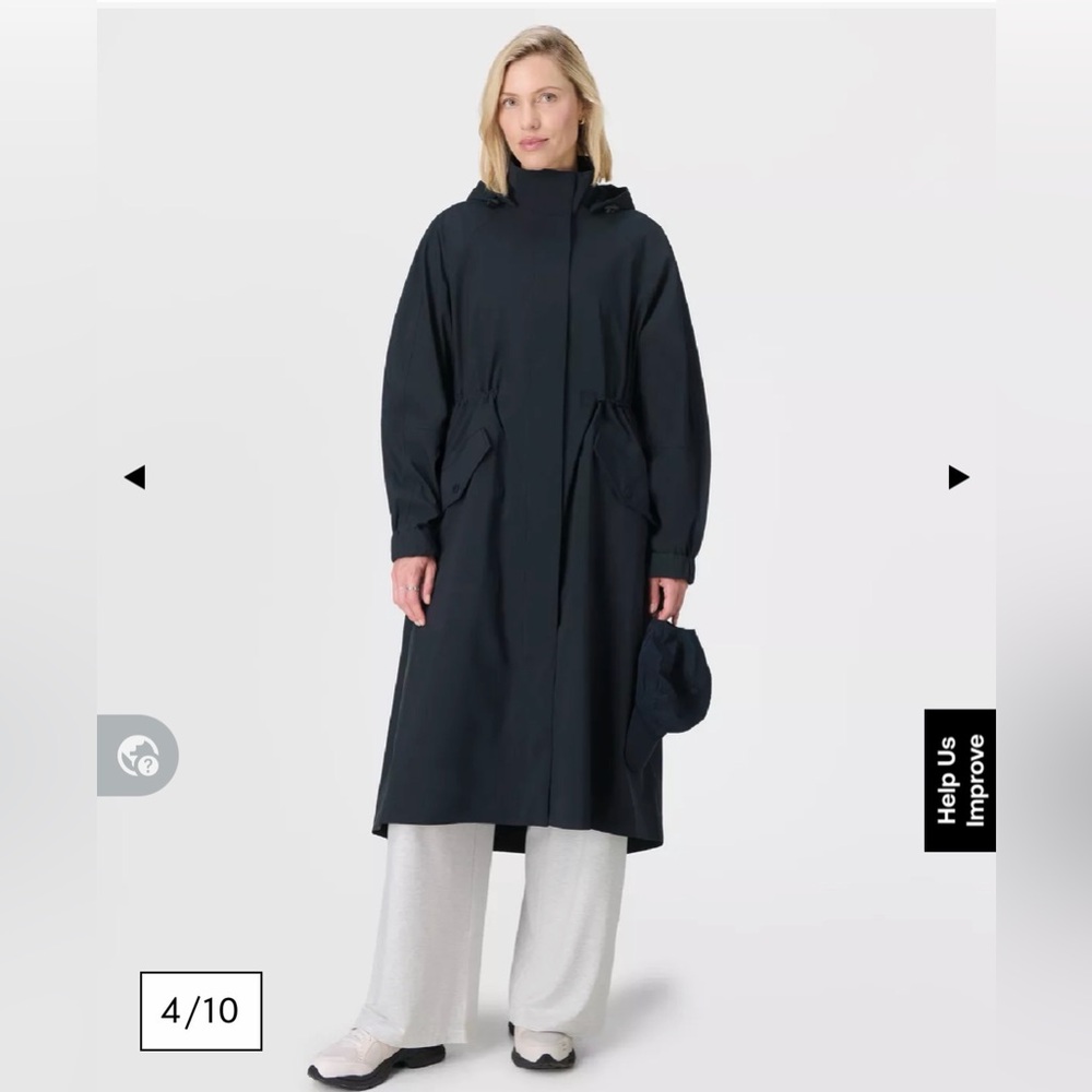 Sweaty Betty Motion Waterproof Longline Parka - Picture 3 of 7
